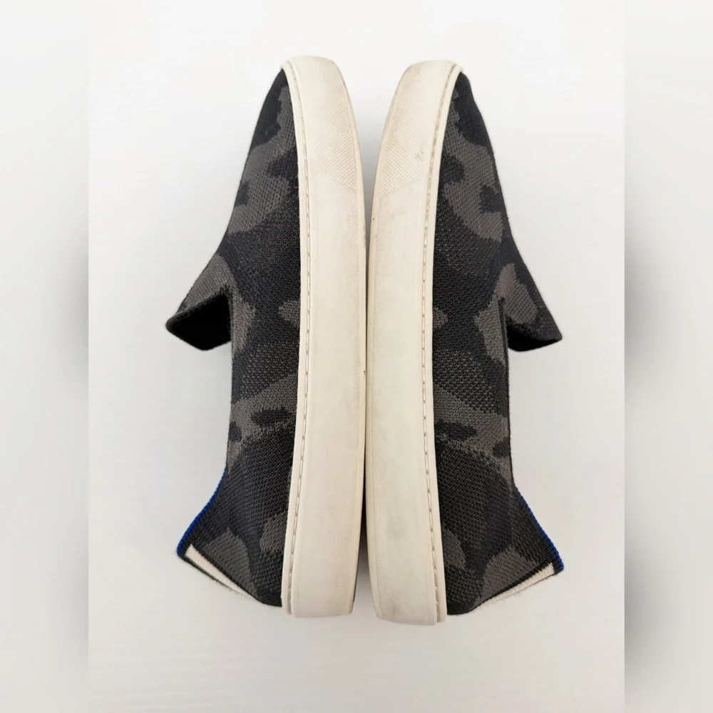 Rothy’s The Original Slip On Sneaker Shoe Grey Camo Gray Camouflage Retired - 8